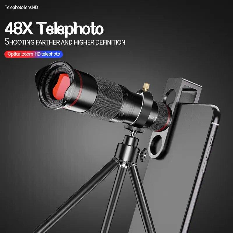 Telescopio Monocular Potente 48x para Teléfono Móvil